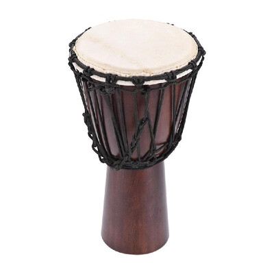 

Professional 10" African Djembe Hand Bongo Drum Percussion Music Instrument Select Hardwood Body Goatskin Head