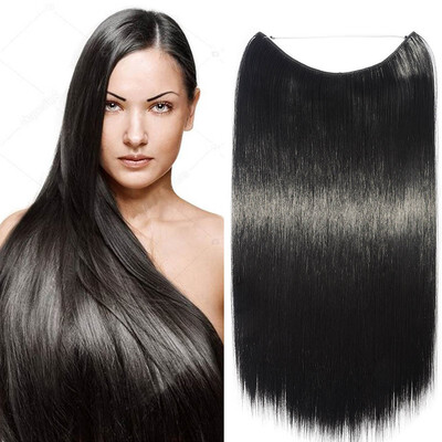 

Miracle Translucent Invisible Wire Fish Line on Clip in Hair Extensions 20-24 Inch Straight Wavy Curly Synthetic Hairpieces