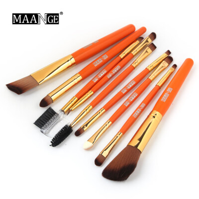 

Toponeto 9PCS Wooden Foundation Cosmetic Eyebrow Eyeshadow Brush Makeup Brush Sets Tools