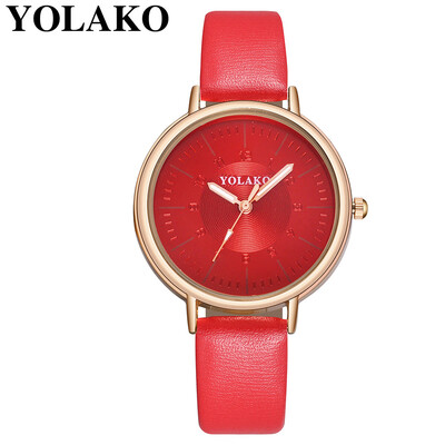 

YOLAKO Brand Fashion Women Rhinestone Wrist Watch Casual Luxury Leather Romantic Starry Sky Clock Relogio Feminino 533