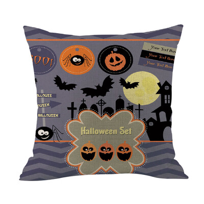 

〖Follure〗Halloween Pillowcase Cushion Case Home Decoration Linen Cushion Cover