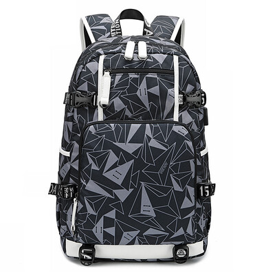 

Marsoul Mens Backpack Middle School Student Bag Female Print Oxford Waterproof Travel Bag Mens Bag