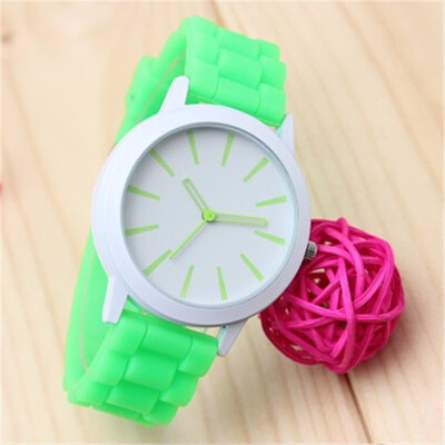 

Geneva watch ice cream candy color silicone belt simple hollow pointer male&female students couple quartz watch