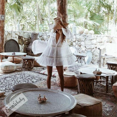 

Sexy Women Bikini Beach Cover Up Swimwear Crochet Bathing Summer Short Dress