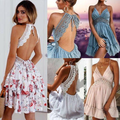 

NEW Womens Off Shoulder Floral Midi Dress Summer Party Maxi Mini Beach Sundress