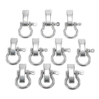 

10PCS O Shape Adjustable Adjuster Anchor Shackle Outdoor Rope Paracord Bracelet Buckle Stainless Steel