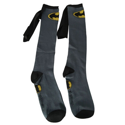 

Unisex Super Hero Knee High With Cape Soccer Cosplay Socks New