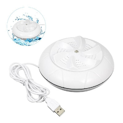 

Portable Ultrasonic Turbine Washing Machine 1 kg Laundry Quantity Mini Rotating Washer with USB Cable for Travel Home Business Tri