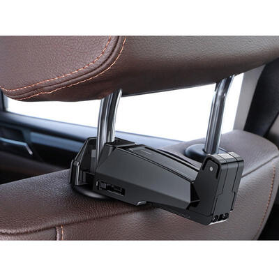 

Car Backseat Phone Holder 2-in-1 Back Seat Headrest Phone Clamp And Hanger