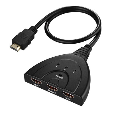 

3 in 1 Port 1080P 3D HDMI AUTO Switch Switcher Splitter Hub with Cable