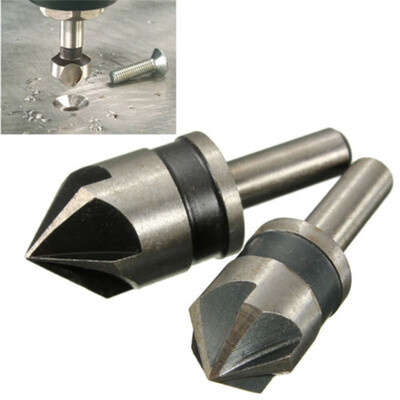 

New 2Pc 82Degree Chamfer Angle HSS 5 Flute Countersink Drill Bit Set Tool 127mm