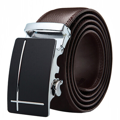 

Men belt high quality solie color Imitation leather Alloy Automatic buckle belt business affairs Men casual belt