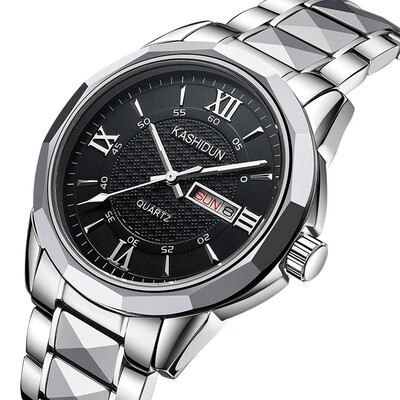 

Casetons new tungsten steel mens watch fashion watch luminous quartz watch waterproof mens watch