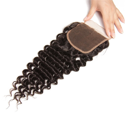 

UNice Pre-plucked Closure Malaysian Deep Wave Human Hair 4x4