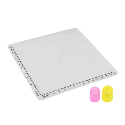 

3D Printing Pen Design Mat Soft Silicone Copy Templates with Basic Shapes Extra Two Silicone Finger Caps Great 3D Pen Drawing Tool