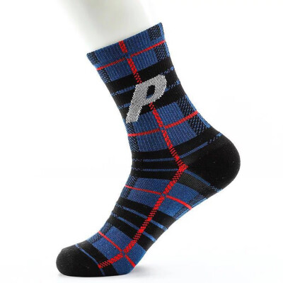 

Palace Letter Logo Unisex Fashion Street Cotton Crew Sock Popular Brand Checked In tube socks