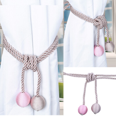 

Toponeto Retro Window Curtain Cord Rope Buckle Tiebacks Braided Tie Backs 1 Pair2Pcs