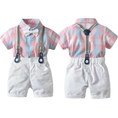 

2PCS Newborn Infant Baby Boy Outfits Clothes Set Romper BodysuitGentleman Pants