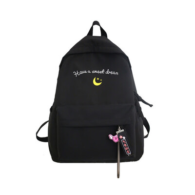 

INSF Nylon Bookbag Female Korean Version High School Tea Green Student Chao Brand Backpack Shoulder Bag Middle School Student