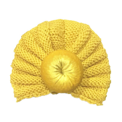 

Newborn Baby Boy Girl Knitted Turban Pom Hat Winter Warm Beanie Head wear Cap New Fashion Children Hat For Girls