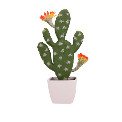 

Gobestart Simulated Potted Cactus Artificial Green Plant Potted Flower Art Home Decor