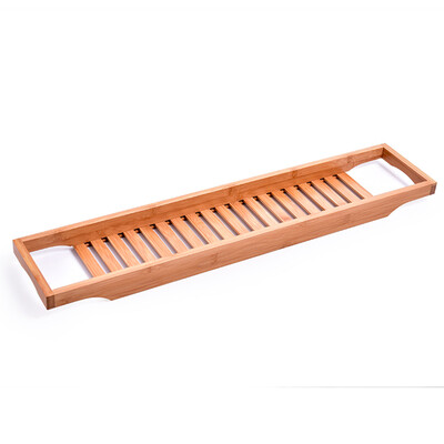 

Bathtub Caddy Tray Bamboo Spa Bathtub Caddy Organizer Soap Book Wine Tablet Towel Holder Nonslip Bottom