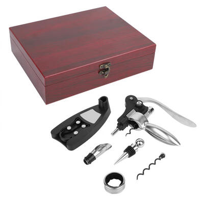 

Greensen Wine Tool Kit Bottle Opener Cork Wine Stopper Drip Stop Ring Drill Cork Screw Out Tool For Wine