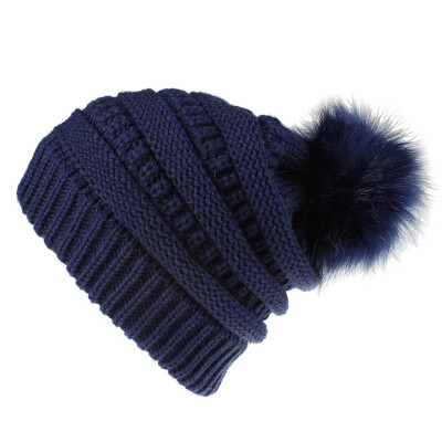 

Tailored New Women Girls Keep Warm Winter Hairball Knitted Hat Wool Hemming Hat Ski Hat