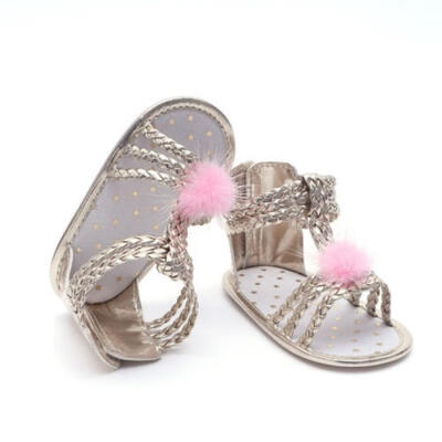 

Girls Infant Summer Sandals Toddler Baby PU Princess Strap Soft Sole Shoes
