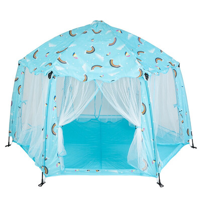 

Katxon Kids Portable Play House Princess Play Tent with Bag Blue
