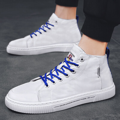 

2019 new summer high canvas skateboard shoes mens casual shoes wild trend high state street dance mens shoes