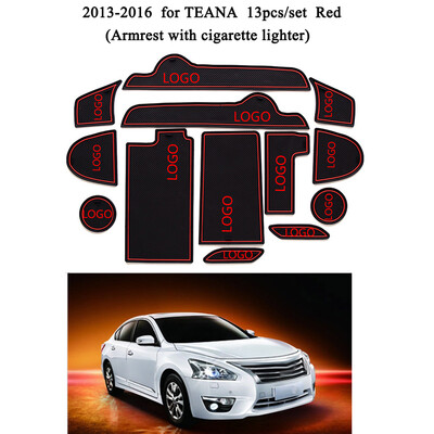

13pcsset Non-slip Groove Pads Door Slots Cup Holder Slots Mat Replacement For Nissan Teana 2013-2016