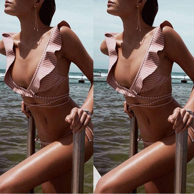 

Women Swimwear Bandage Bikini Set Push-up Padded Bra Bathing Suit Swimsuit