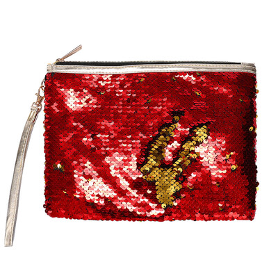 

Toponeto Women Girls Fashion Double Color Sequins Bag Storage Bag Ladies Purse Pouch