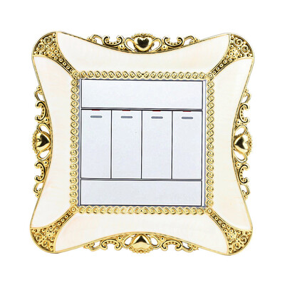 

Gobestart Home Switch Cover Square Shape Switch Wall Light Socket Stickers Room Decor GN
