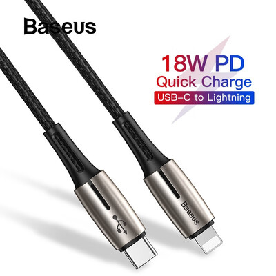 

Baseus Waterdrop data transmission Cable 18W 13m Black Type-C to iP PD cable for iphone