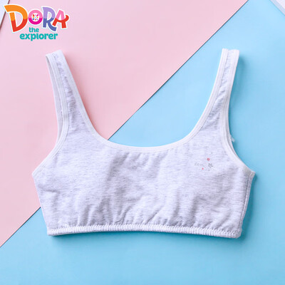 

DORA girl underwear development period anti-bump student sports vest cotton 14-16 years old junior high school bra female child bra 12 girls tube top DRBR128-white 80A