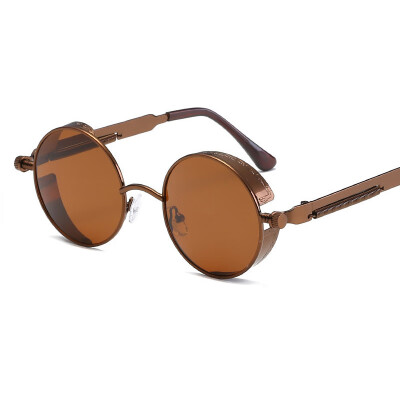 

Round Metal Sunglasses Steampunk Men Women Fashion Glasses Brand