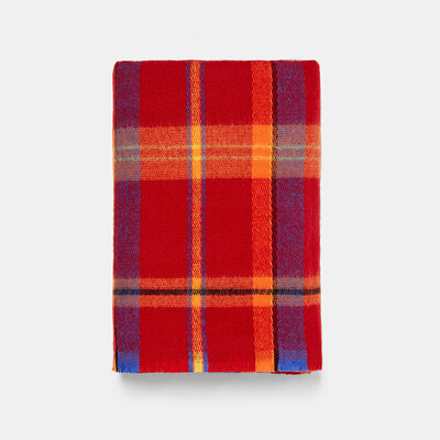 

2018 new European&American red plaid imitation cashmere scarf autumn&winter long paragraph plus college students warm scarf shawl