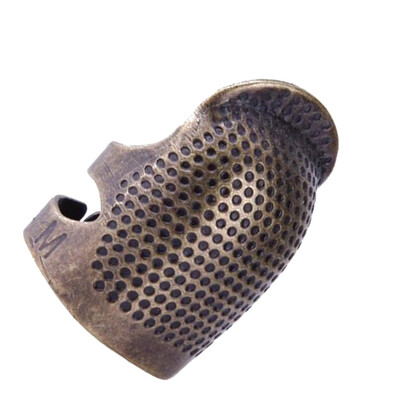 

Vintage Thimble Ring Sewing Quilting Copper Cover Fingertip Protector Needle Press Tool Accessories