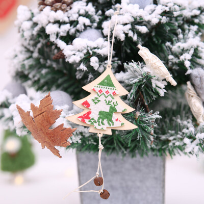 

Tailored 1Pc Christmas Decorations Wooden Ornament Xmas Tree Hanging Tags Pendant Decor