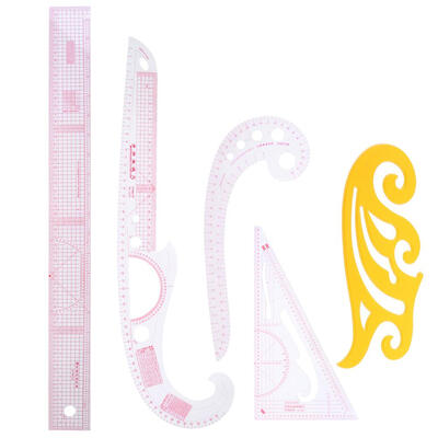

5pcs Metric Styling Rulers Curve Set Cutting Ruler Arm Sleeve Yardstick