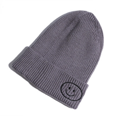 

Cap children smiling face lovely lady knitting hat autumn&winter Korean version 100 new woolen cap Korean ear protection cap