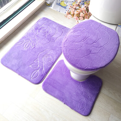 

Toponeto 3pcs Non-Slip Suction Grip Bath Mat Bathroom Kitchen Carpet Doormats Decor