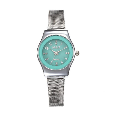 

Fashion Stainless Steel Mesh Band Watch Women Alloy Case Quartz Wrist Watch