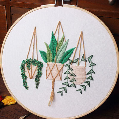 

Full Range of Embroidery with Tools Kit DIY Flower Regiment Handkerchief for Valentines Day Gift DIY Knitting Product