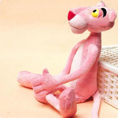 

16&quotCute Plush Doll Toy Stuffed Animal Naughty Pink Panther Kids Plaything Gift