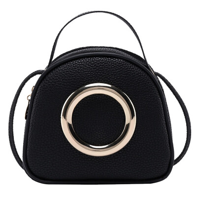 

Women Handbags Quality PU Small Shoulder Bags Candy Color Women Sweet Crossbody Bags Metal Ring Decorate Portable Handbags 2019