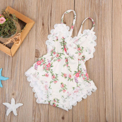 

Newborn Kids Baby Girls Clothes Floral Outfits Set Lace Jumpsuit Romper Playsuit