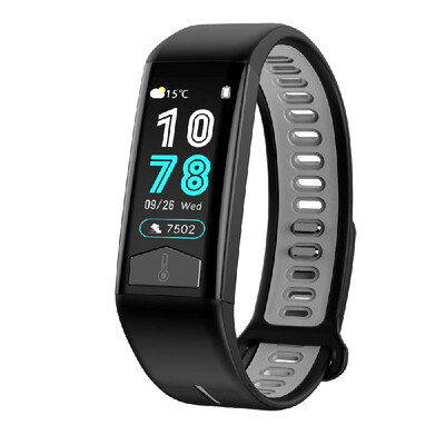 

Microwear T02 Smart Bracelet IP68 Waterproof 096-Inch IPS TFT Colorful Screen Smart Watch BT40 Body Temperature ECG Heart Rate B